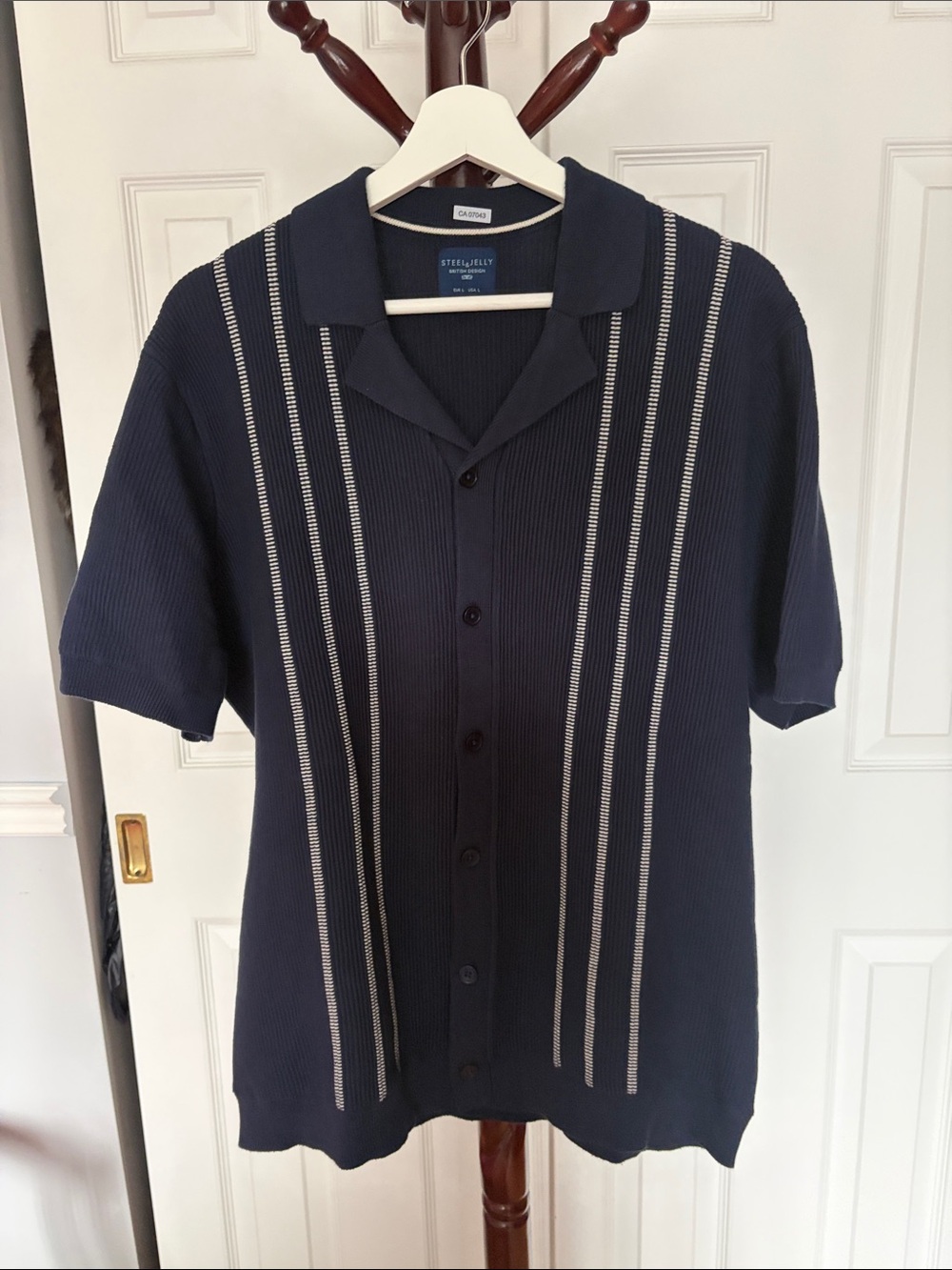 Steel & Jelly Men’s Navy Button-Down Knit